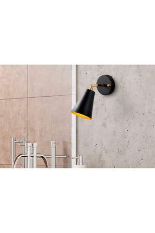 Wandlamp Evander - Zwart - 40 W