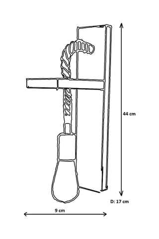 Grenenhouten Wandlamp Ahsap - Naturel en Zwart - 40 W