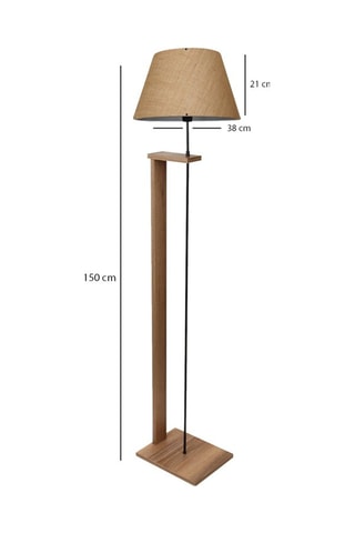 Houten Staanlamp Ayd - Naturel - 60 W - 150 cm