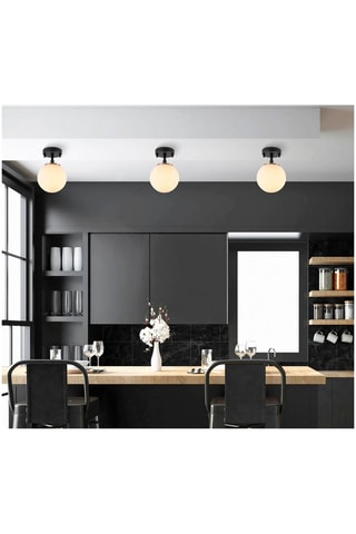 Plafondlamp - Zwart en Goudkleurig - 15 W