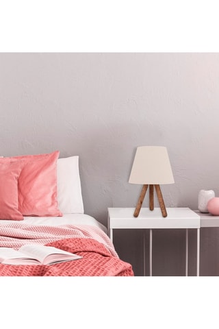 Tafellamp Ayd - Wit en Naturel - 60 W