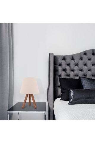 Tafellamp Ayd - Wit en Naturel - 60 W