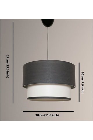 Hanglamp Tubol - Antraciet - 40 W