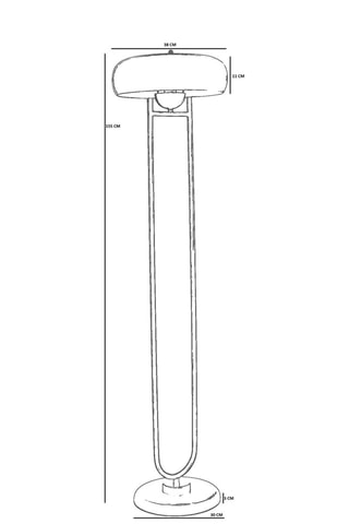 Staanlamp - Geel - 155 cm - 40 W