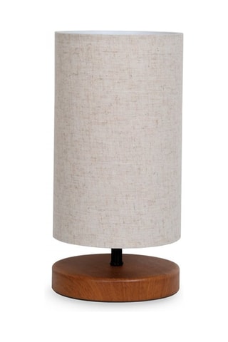 Houten Tafellamp - Naturel en Crèmekleurig - 60 W