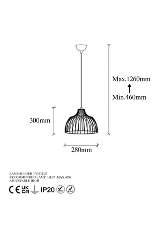 Hanglamp Kozan - Goudkleurig - 40 W