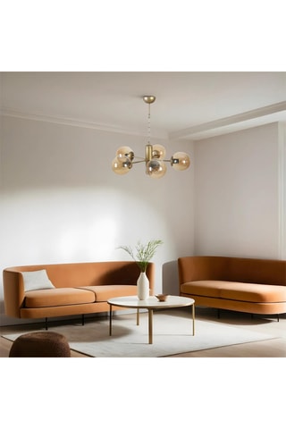 Hanglamp - Goudkleurig - 5 x 60 W