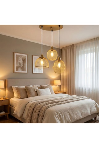 Hanglamp - Goudkleurig - 3 x 40 W