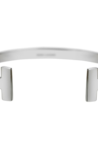 Coffret montre à quartz en acier et jonc ouvert