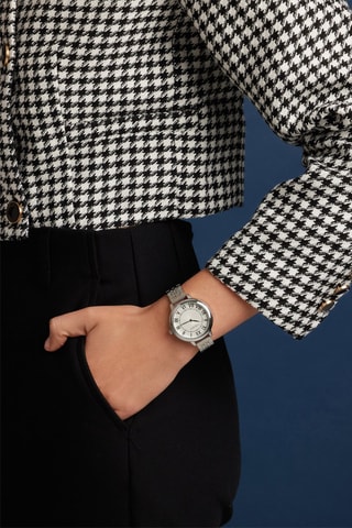 Montre à quartz en acier Rose - Argenté