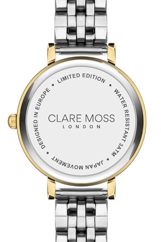 Montre à quartz en acier et zircons Porcelain