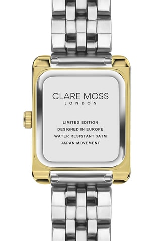 Montre à quartz en acier et zircons C&M