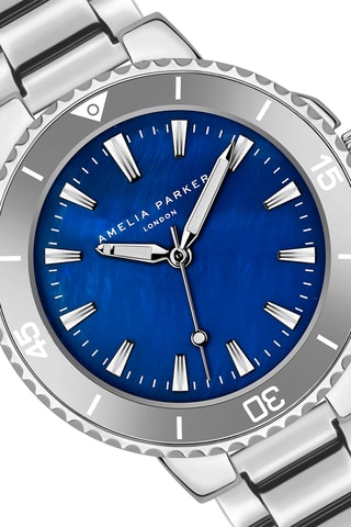 Montre à quartz en acier Aquelle - Nacre