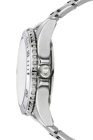 Montre à quartz en acier Oslo - Argenté et blanc