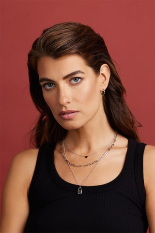 Collier muti-rangs - Argenté