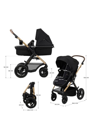 Kinderwagen Trio Moov 2 Air - Vanaf de Geboorte - Tot 27 kg - Zwart
