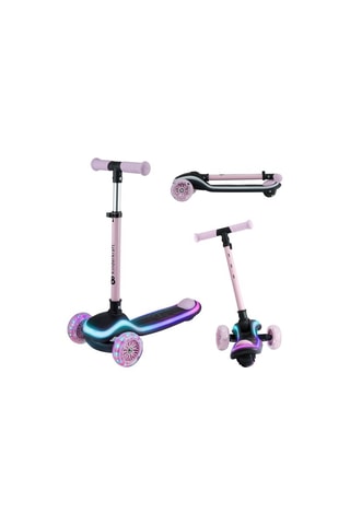 ##Trottinette à 3 roues Led Raket - Rose - Dès 2 ans - Jusqu'à 50 kg