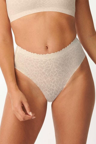 Culotte taille haute Zero Feel Lace  - Blanc