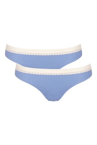 2 strings Go Ribbed  - Blanc et bleu