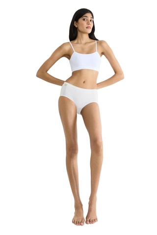 3 culottes Basic Gold H Midi - Blanc