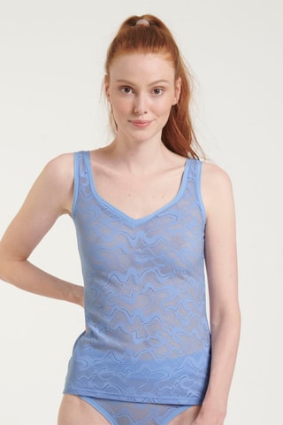 Débardeur GO Allround Lace 01 Blanc - Bleu