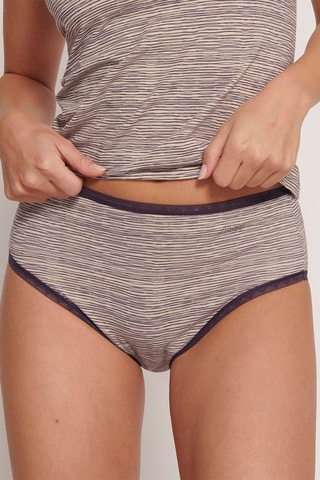 2 shortys taille haute GO High Waist - Ecru et violet - Bleu et violet