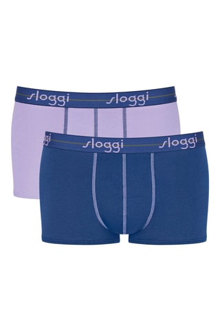 2 boxers Start Hipster Lilas et bleu - Noir