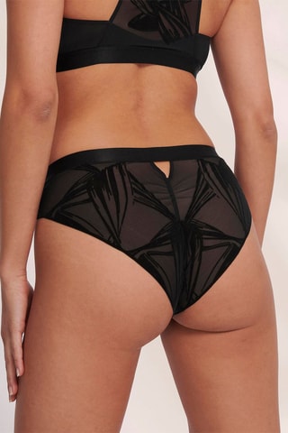 Tanga S By Sloggi x Rosie Woods Ultra High Leg Noir - Blanc, noir et bleu