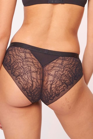 Culotte S Shadow Low Rise Cheeky - Noir - Noir et violet