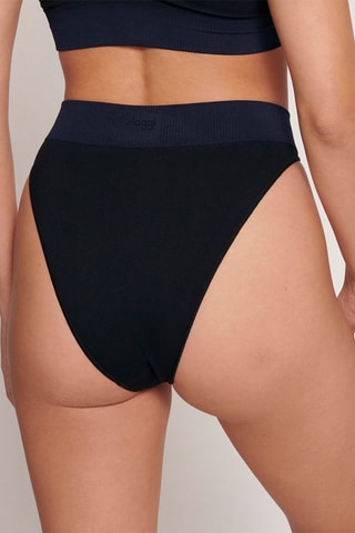 Tanga taille haute - Noir - Noir