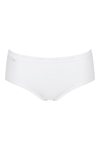 3 culottes taille haute Basic Pearl  - Blanc