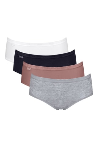 4 culottes Basic+ - Marron et noir - Gris, marron et rose