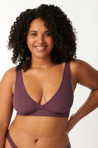 Brassière sans armatures GO Allround - Prune - Marron