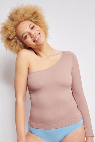 Top asymétrique Ever - Noir - Rose