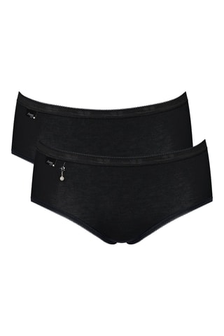2 shortys taille haute Basic H Pearl Midi - Noir - Noir