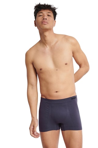 2 boxers en coton biologique Go Smooth - Kaki et bleu marine - Bleu et vert