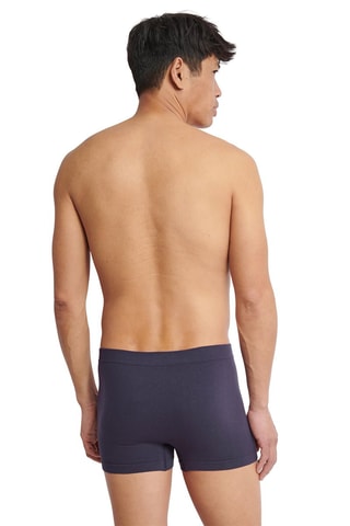 2 boxers en coton biologique Go Smooth - Kaki et bleu marine - Bleu et vert