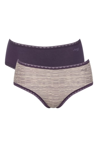 2 shortys GO Midi - Ecru et violet - Violet