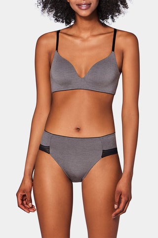 Soutien-gorge ampliforme Wow Embrace P - Gris foncé chiné et noir - Gris