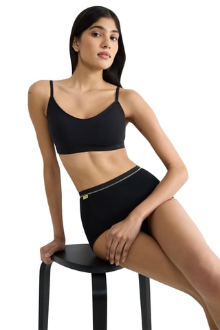 3 culottes taille haute Basic Gold H Maxi - Blanc et noir