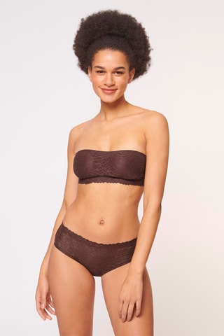 Culotte Zero Feel Lace  - Marron