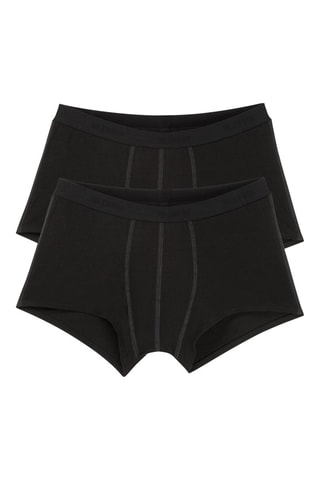 2 boxers Men 24/7 H Hipster - Noir - Noir