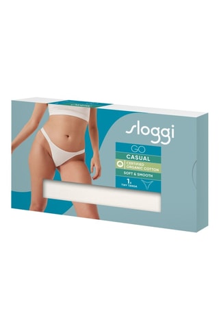 Tanga en coton biologique Go Casual - Blanc - Blanc