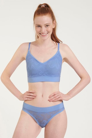 Tanga GO Allround Lace Mini - Bleu - Bleu