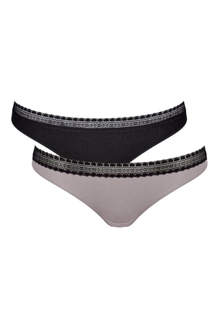 2 strings Go Ribbed - Orange - Noir et gris