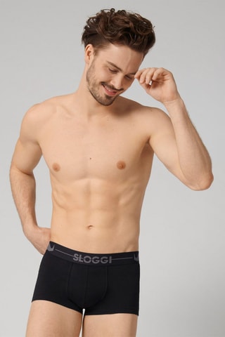 2 boxers Go Movember - Noir et blanc - Blanc, noir et gris