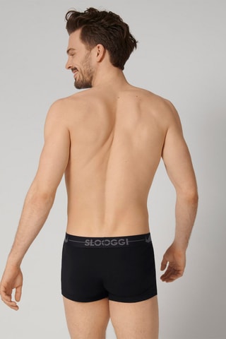 2 boxers Go Movember - Noir et blanc - Blanc, noir et gris