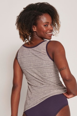 2 débardeurs GO Tank - Marron - Blanc et violet