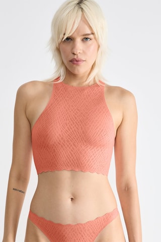 Crop top - Corail - Rouge