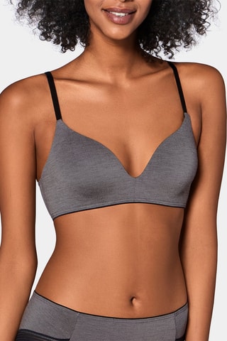 Soutien-gorge ampliforme Wow Embrace P - Gris foncé chiné et noir - Gris